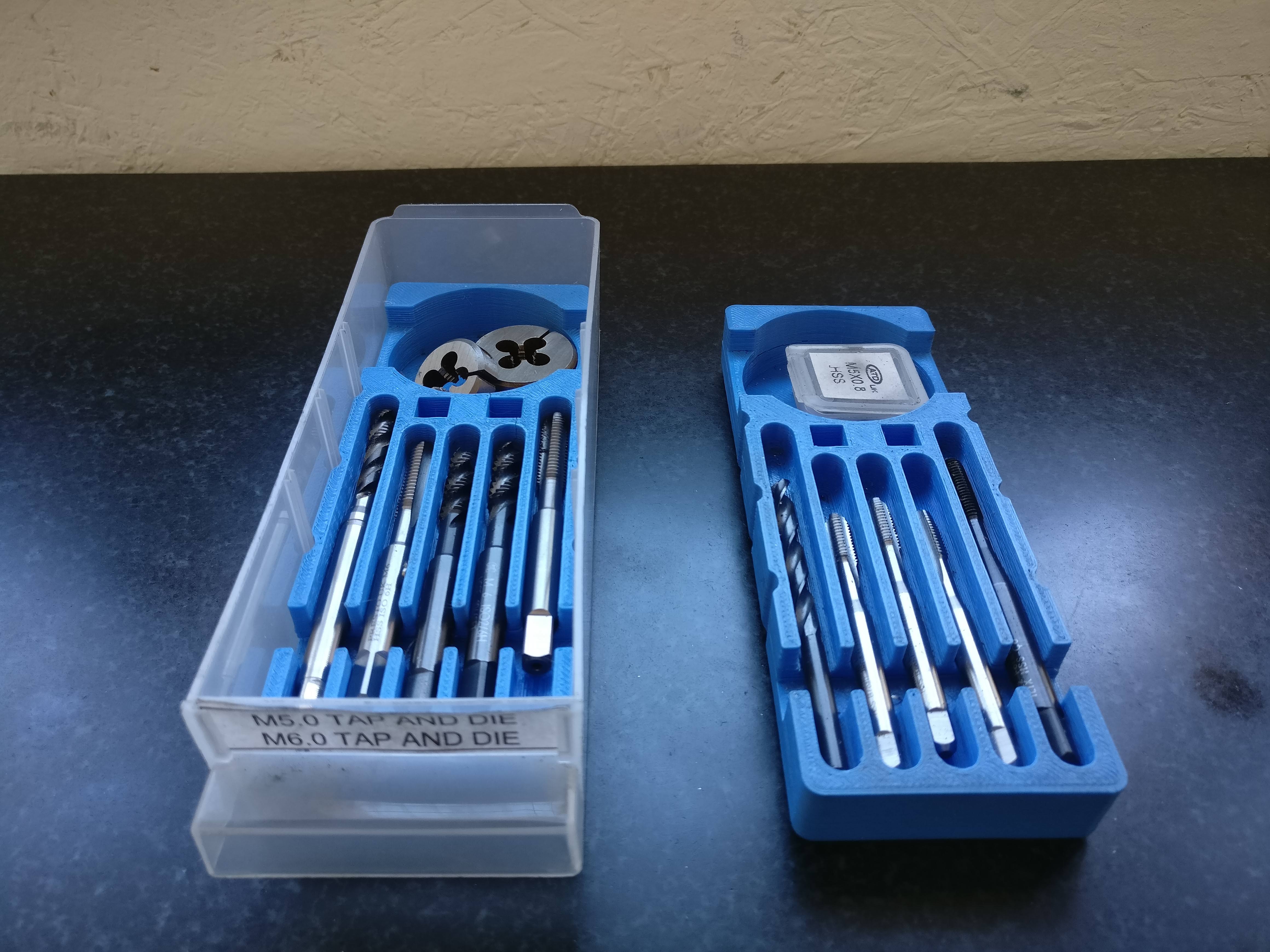 Tap & die holder Inserts for Raaco drawer units.