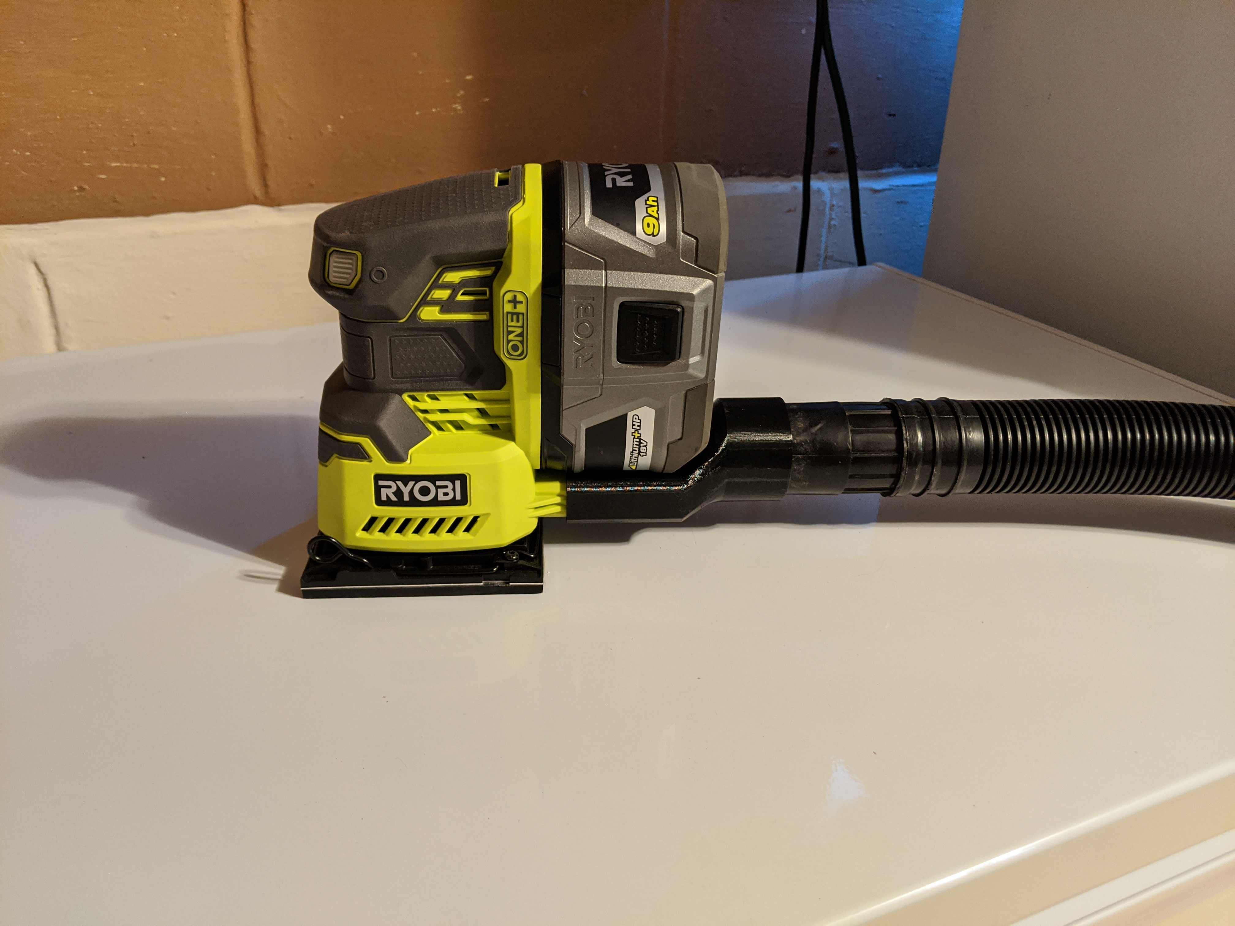 Ryobi 6 Gallon Shop Vac to One+ 1/4 Sheet Sander Adapter