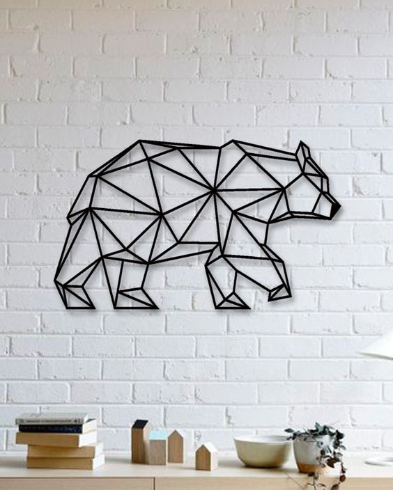 Bear Wall Sculpture 2D II