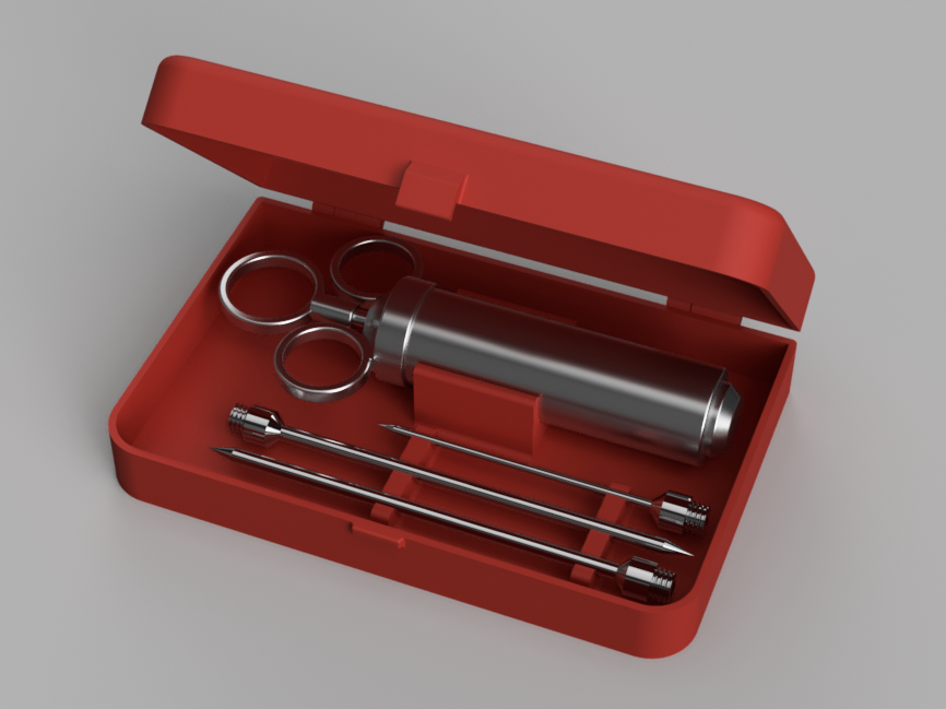 Stainless Meat Injector Case