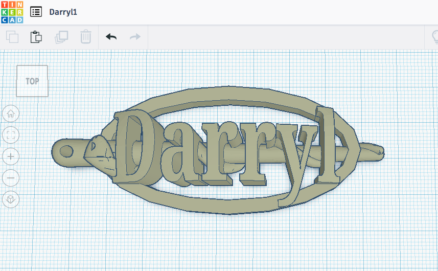 Darryl the nurse key chain name tag