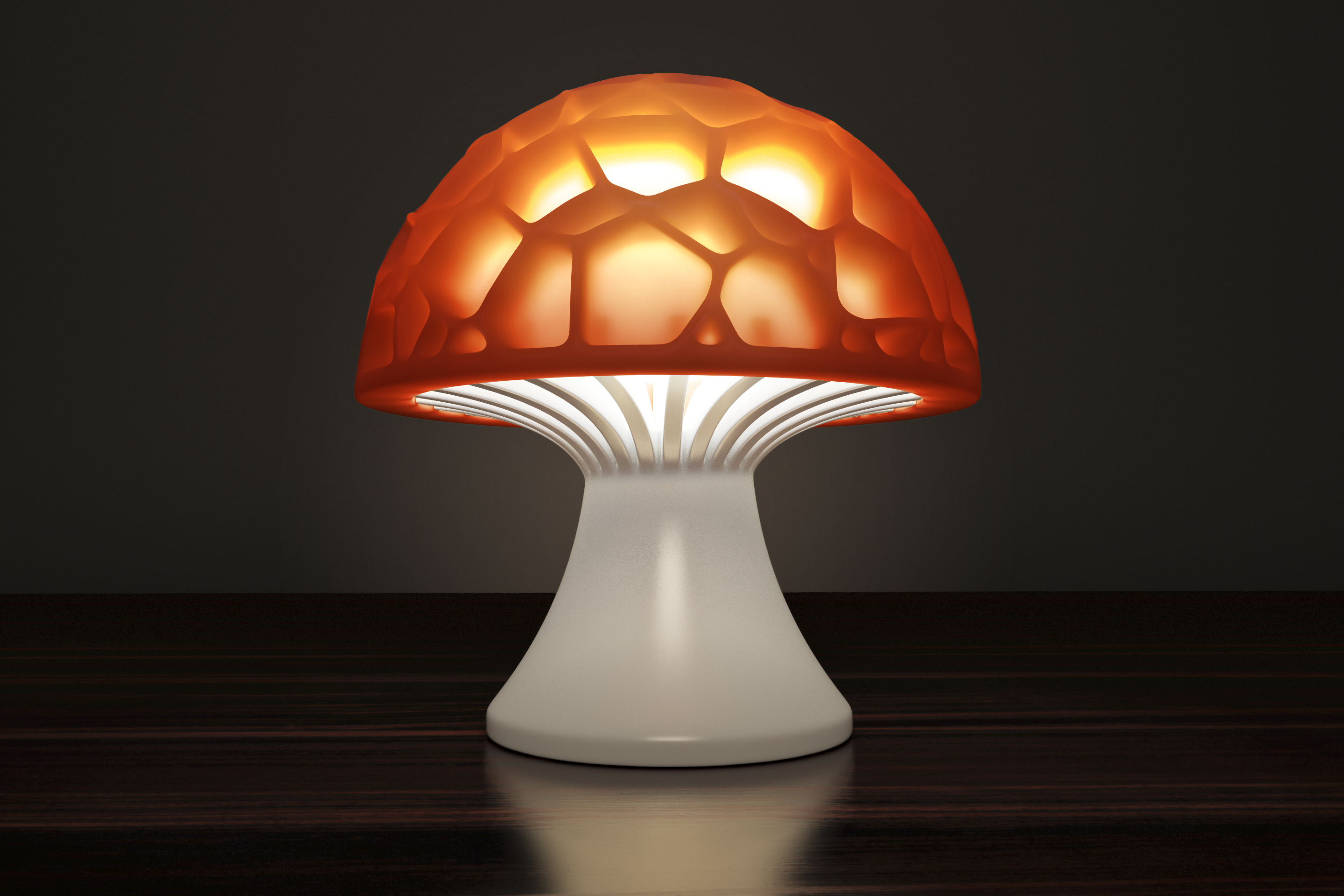 Voronoi mushroom lamp