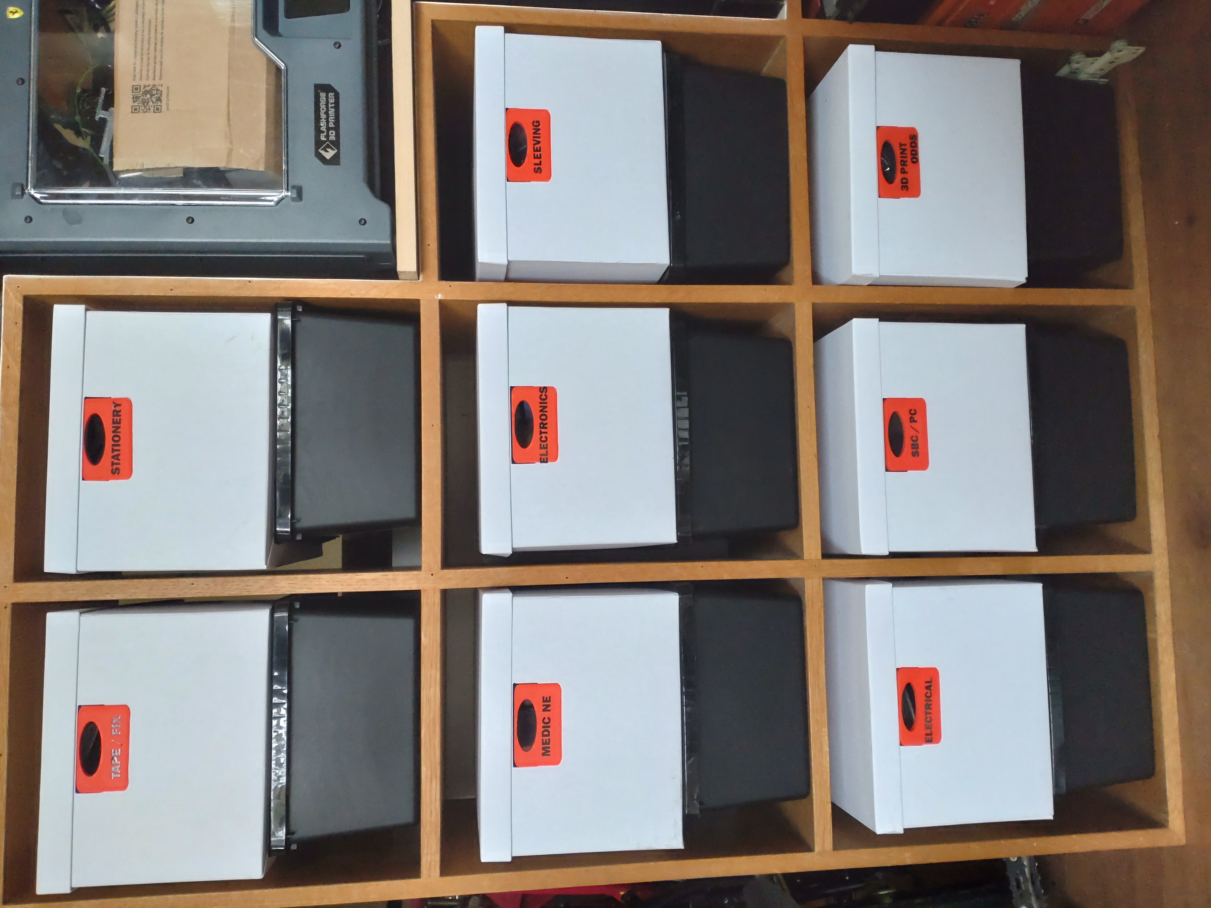 Ikea Tjena box label&handle