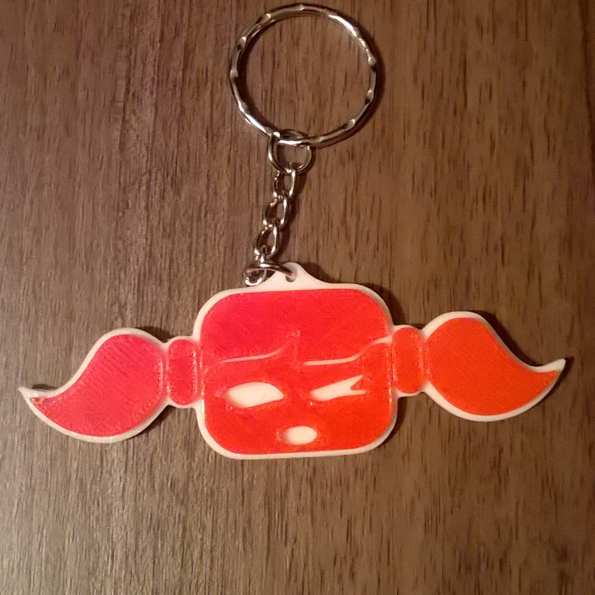 Curly Girl Wipeout Keychain / Keyring / Bag Charm