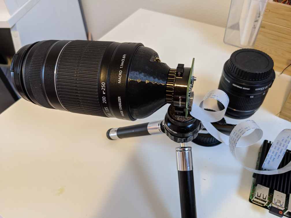 C/CS-mount to Canon EF lens adapter for RPI HQ cam