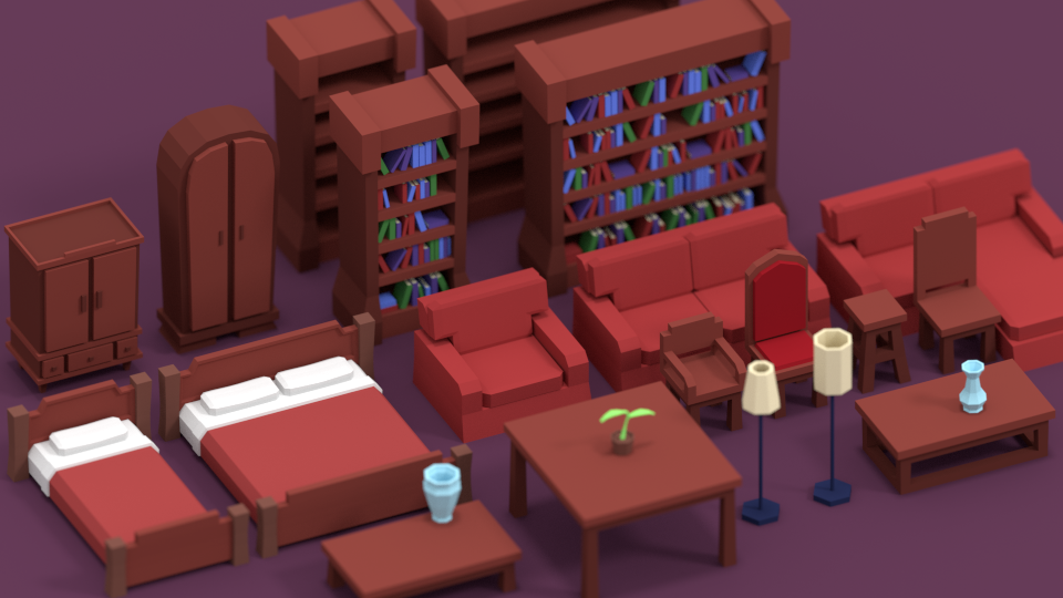 Low Polygon - Home Furnishing Prop Pack