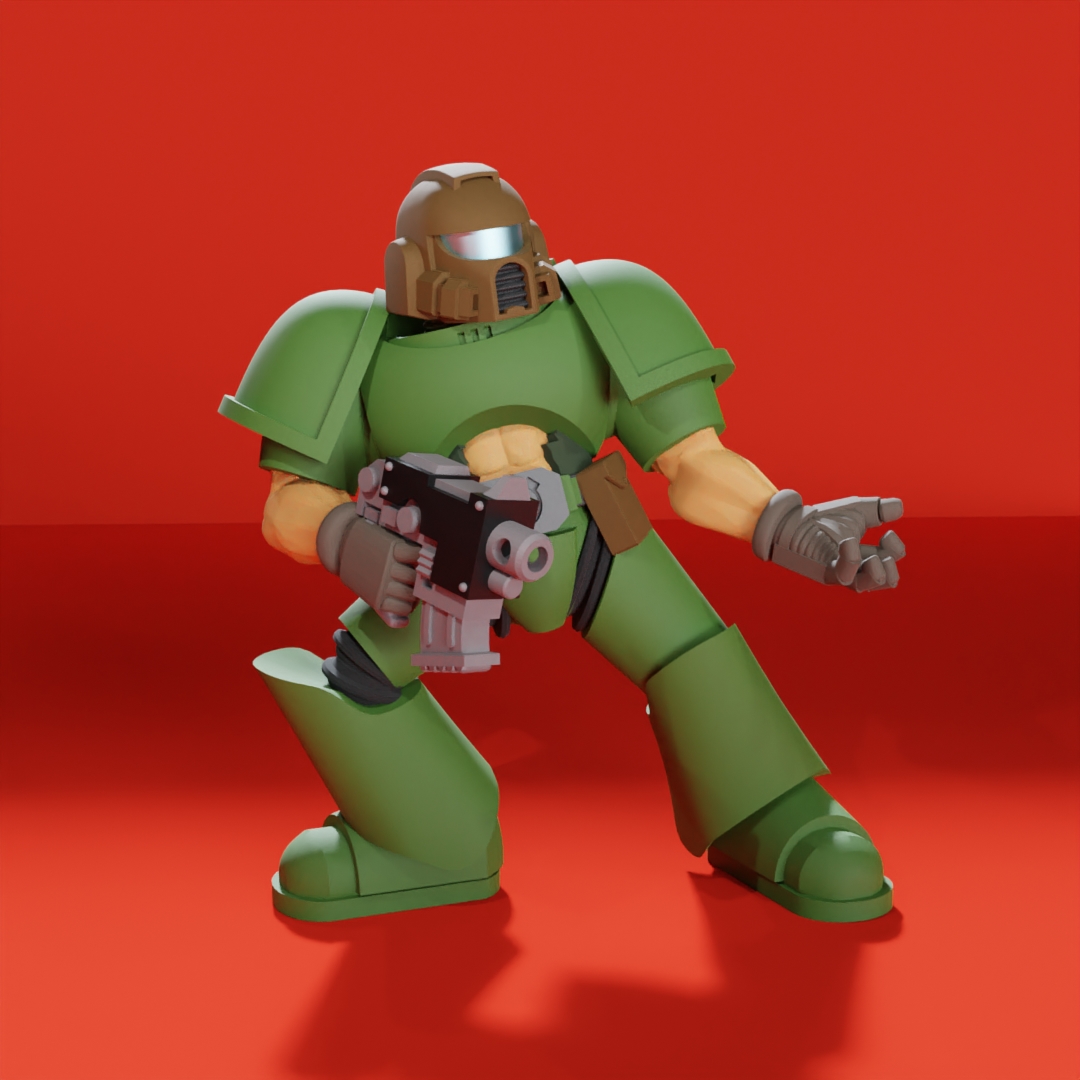 Marine in Mars-pattern armor