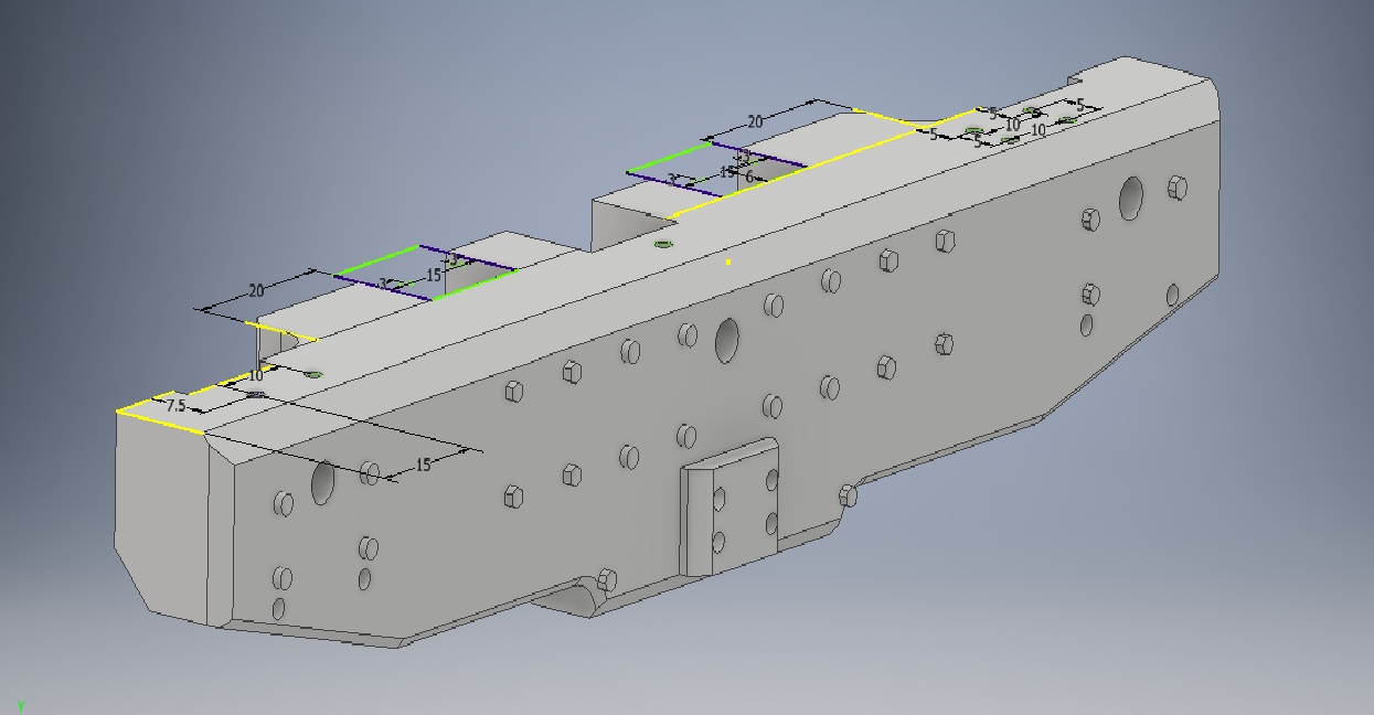 D90 Land rover 1:10 rear Bumper