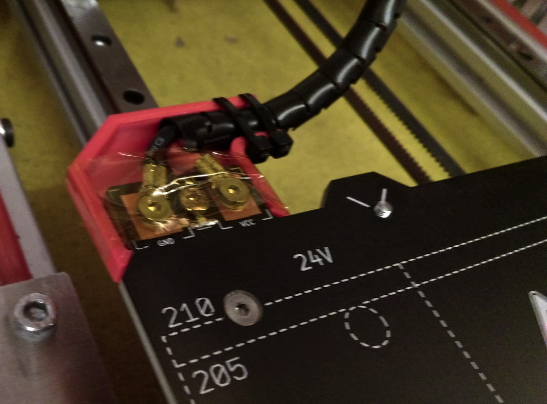 MK52 heatbed 90 deg angle cable cover