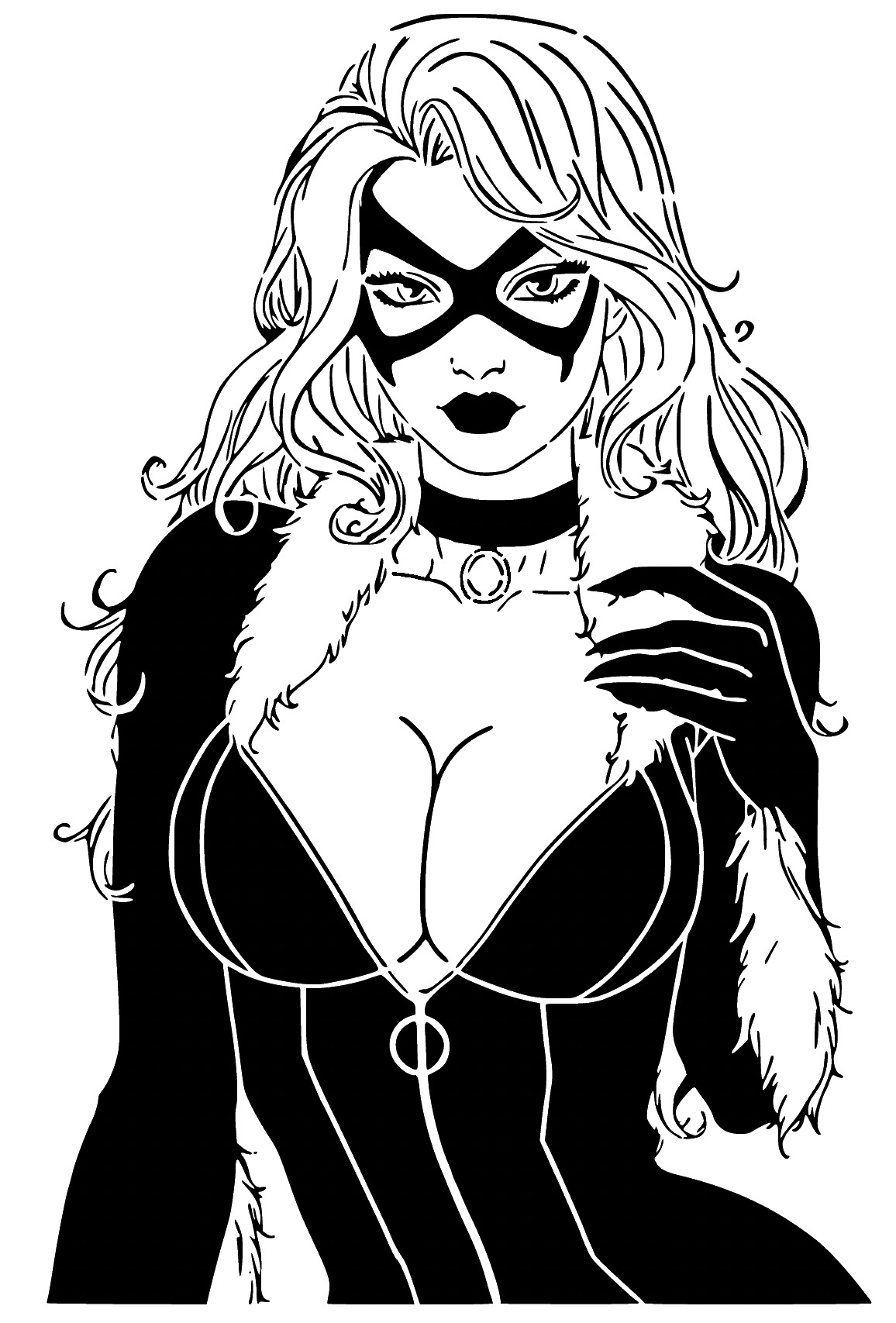 Black Cat stencil 6