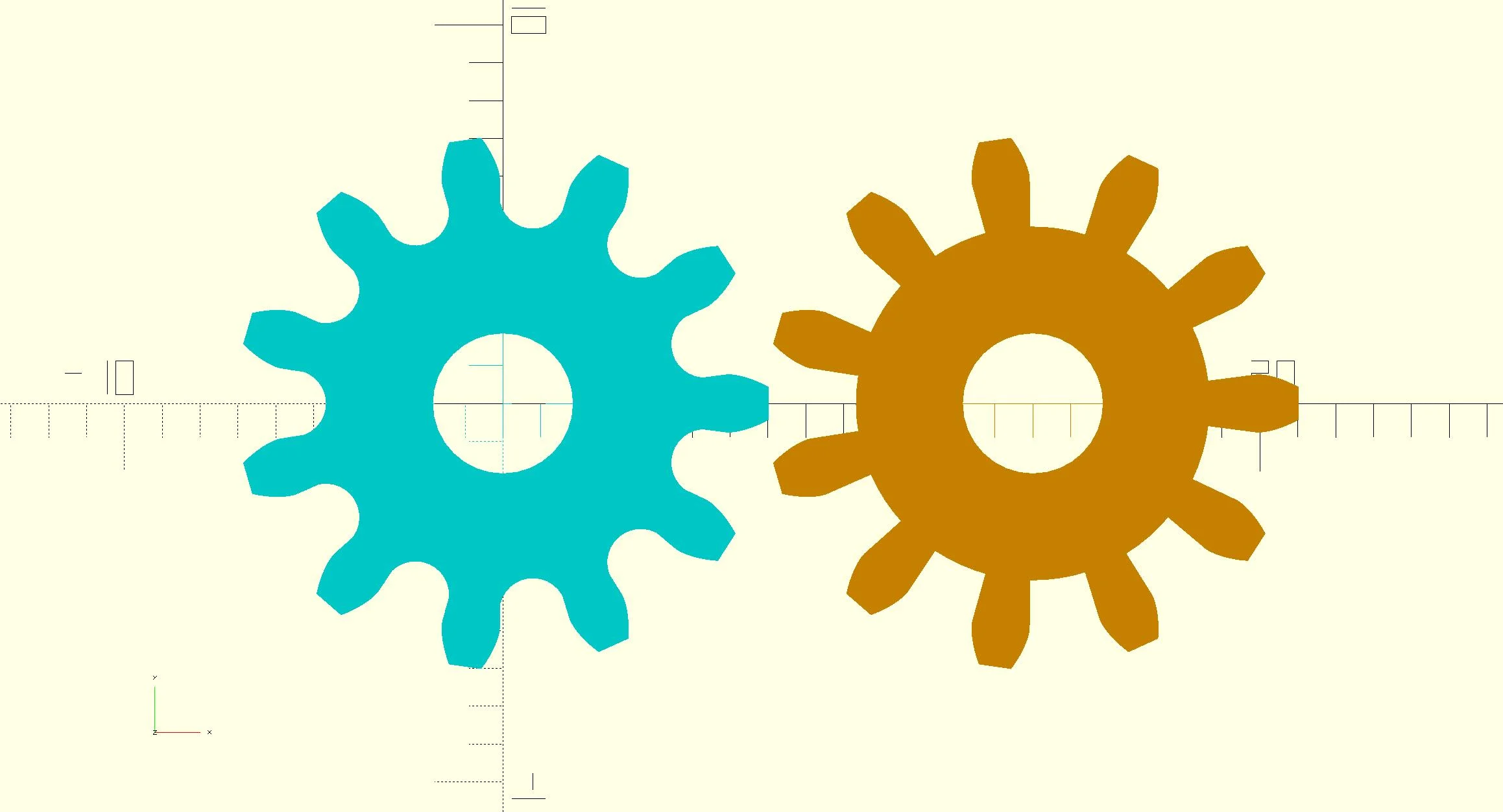 improved Gear Shape for parametric_involute_gear_v5.1.scad