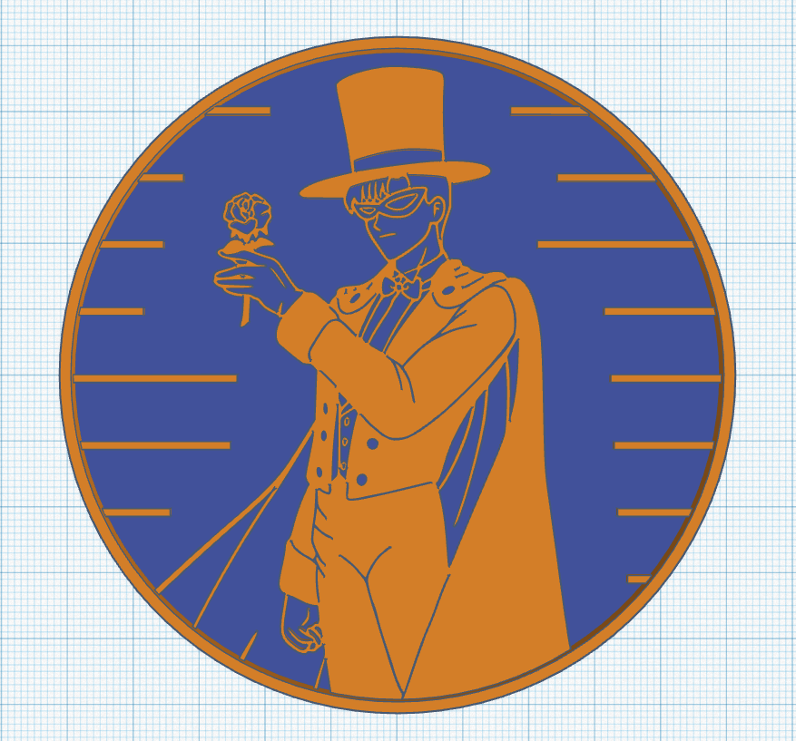 Translucent Tuxedo Mask Coaster (Sailor Moon)