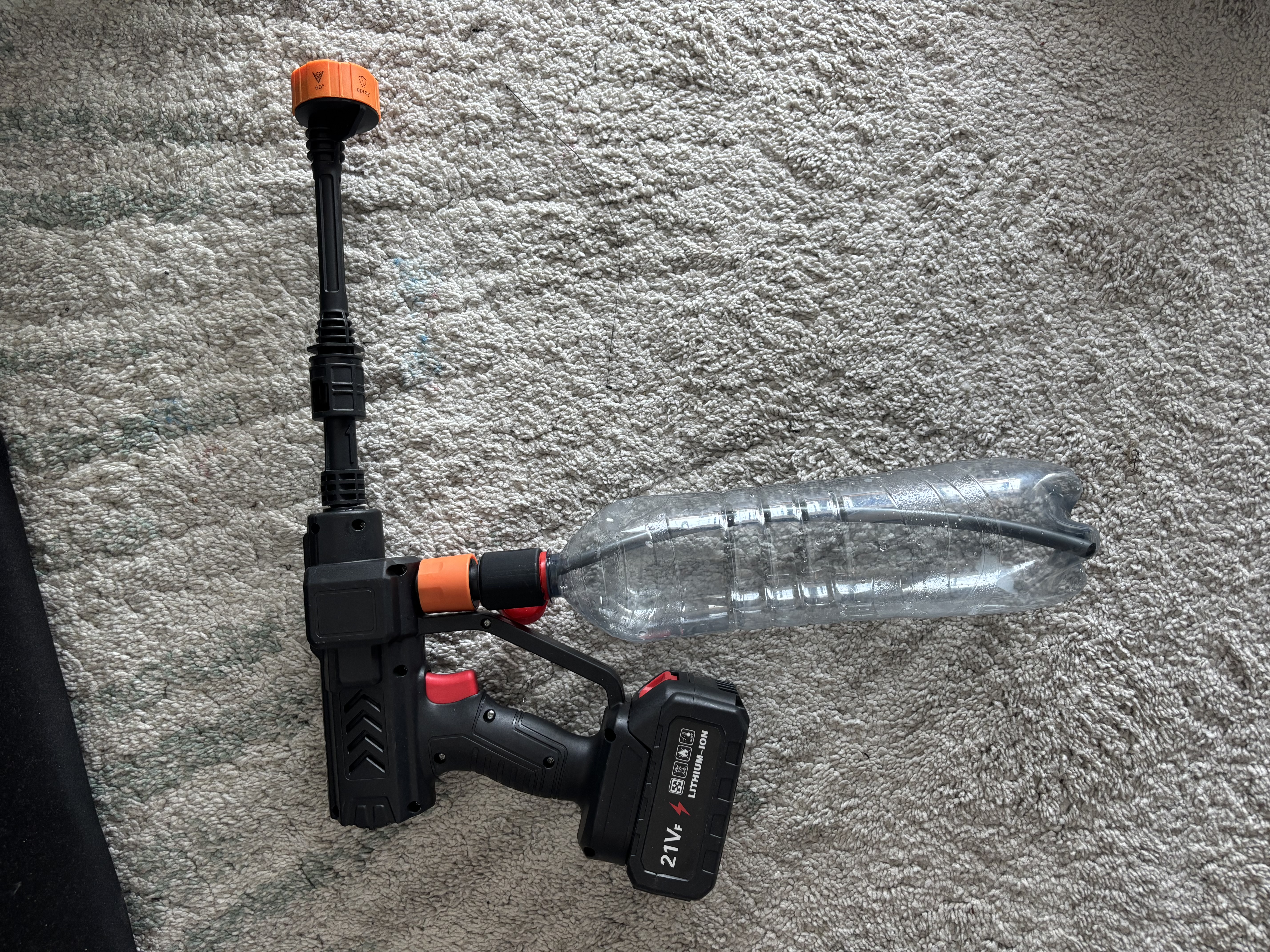 Pressure washer PET bottle connector