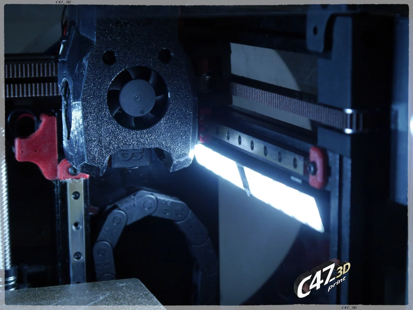 Shielded mount for 'Daylight' LED stick for Voron0.1+