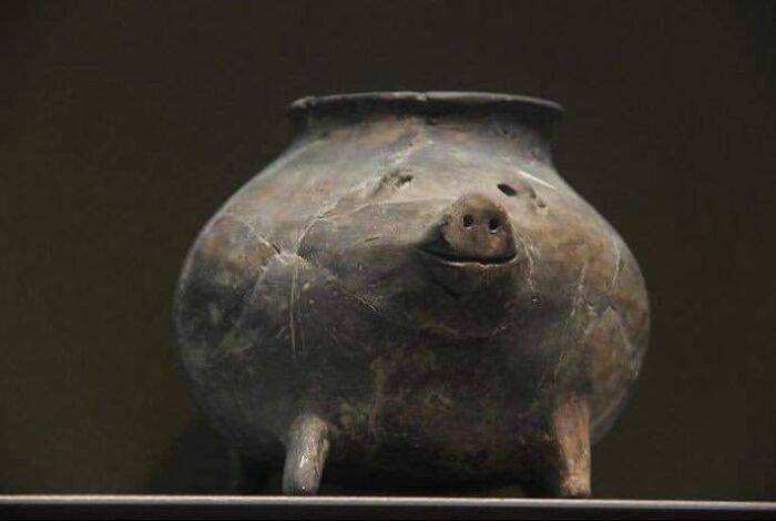 6000 year old Neolithic Pig Pot (Usable)