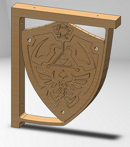 EQUERRE D'ÉTAGÈRE Zelda Bouclier