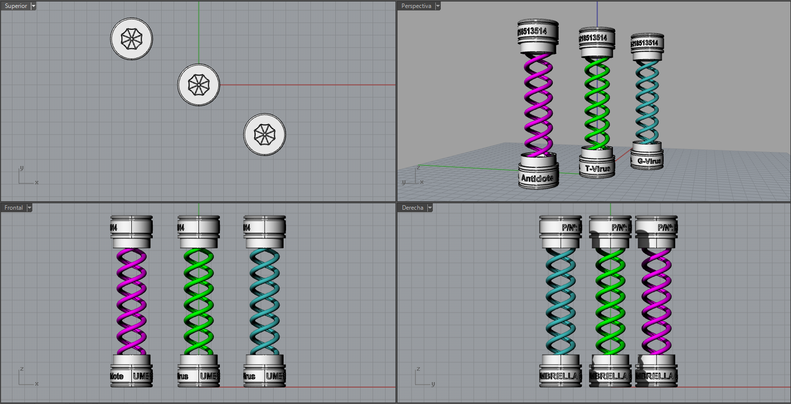 Vial (v3.1) de "G-Virus" y "T-Virus" + "Antidoto" (Resident Evil) - (Actualizado)