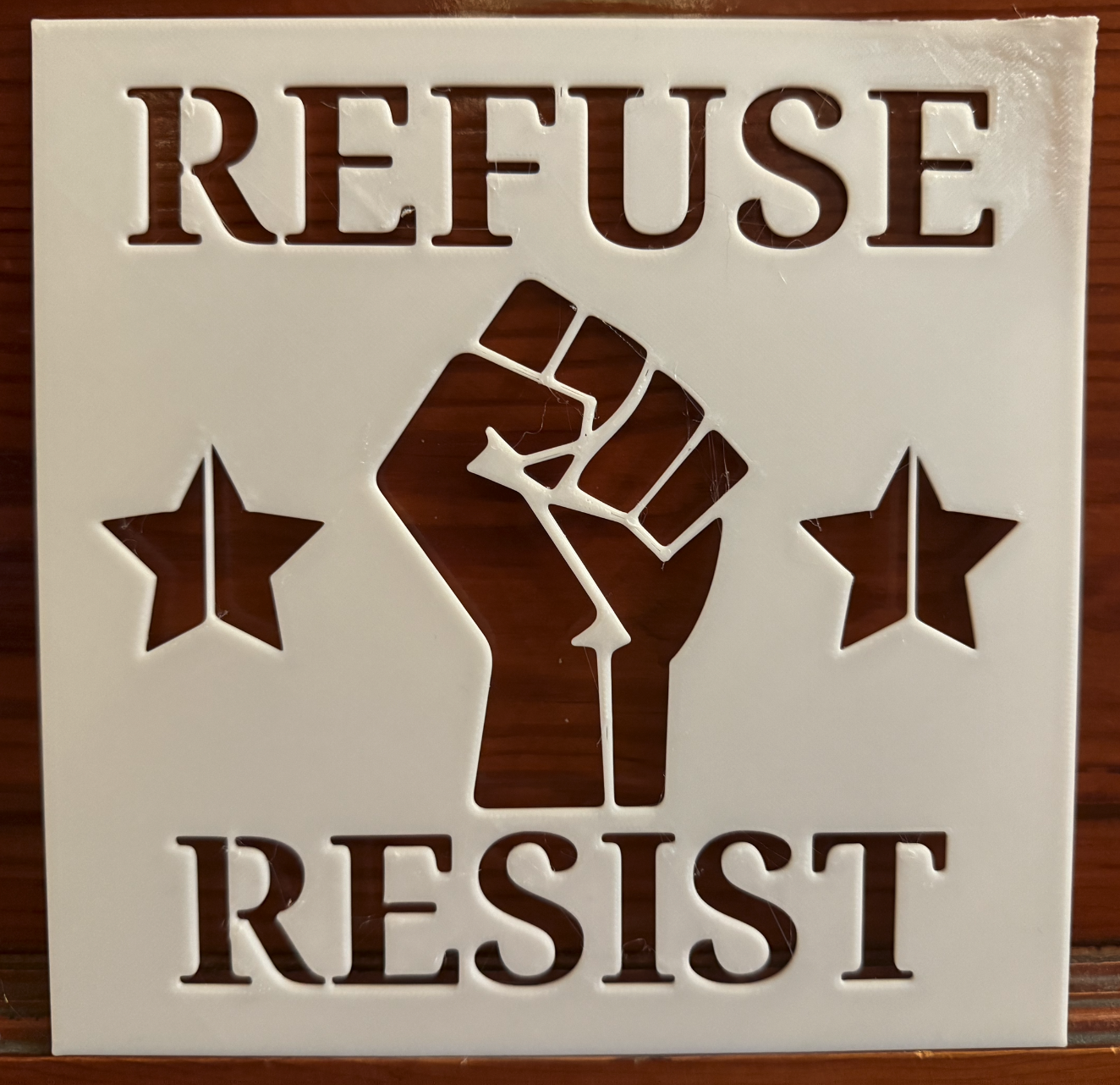 Refuse & Resist Stencil