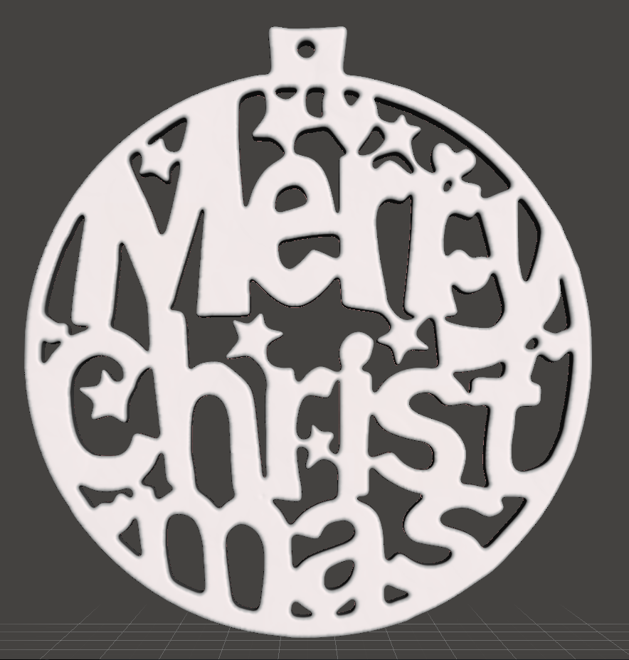 Christmas Tree Ornament - Merry Christmas Flat