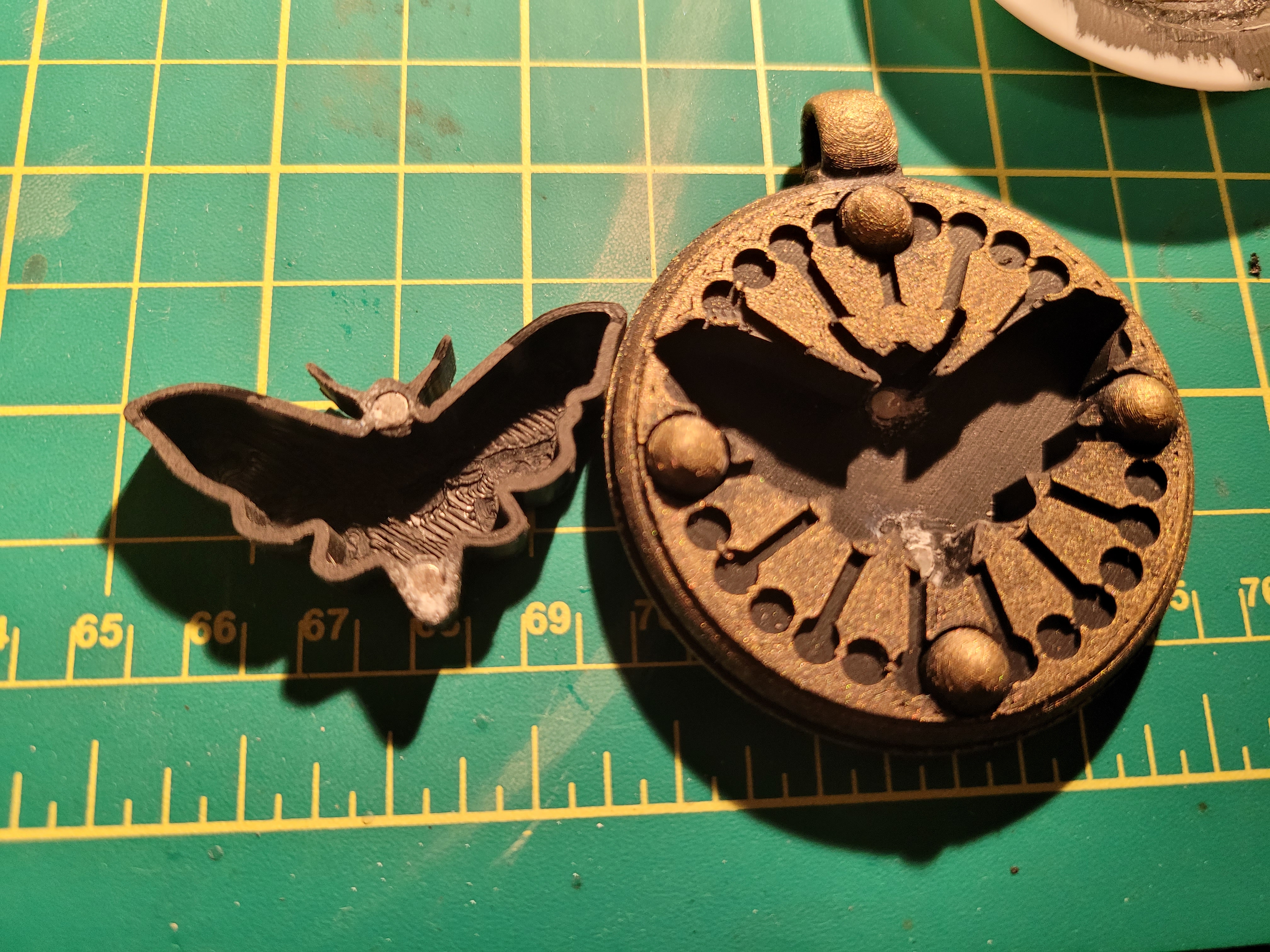 Moth Amulet with Hidden Compartment