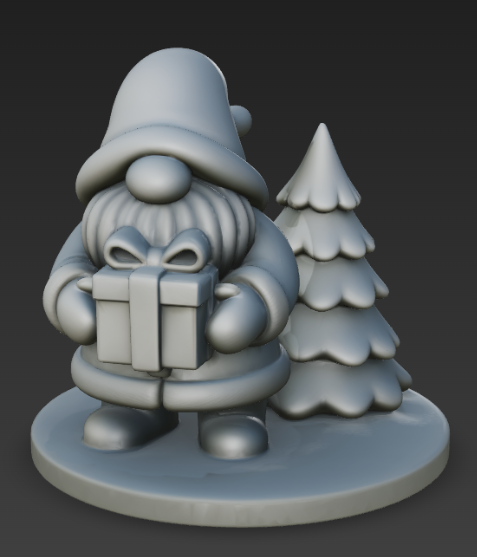 Festive Gnome Birr with Gift