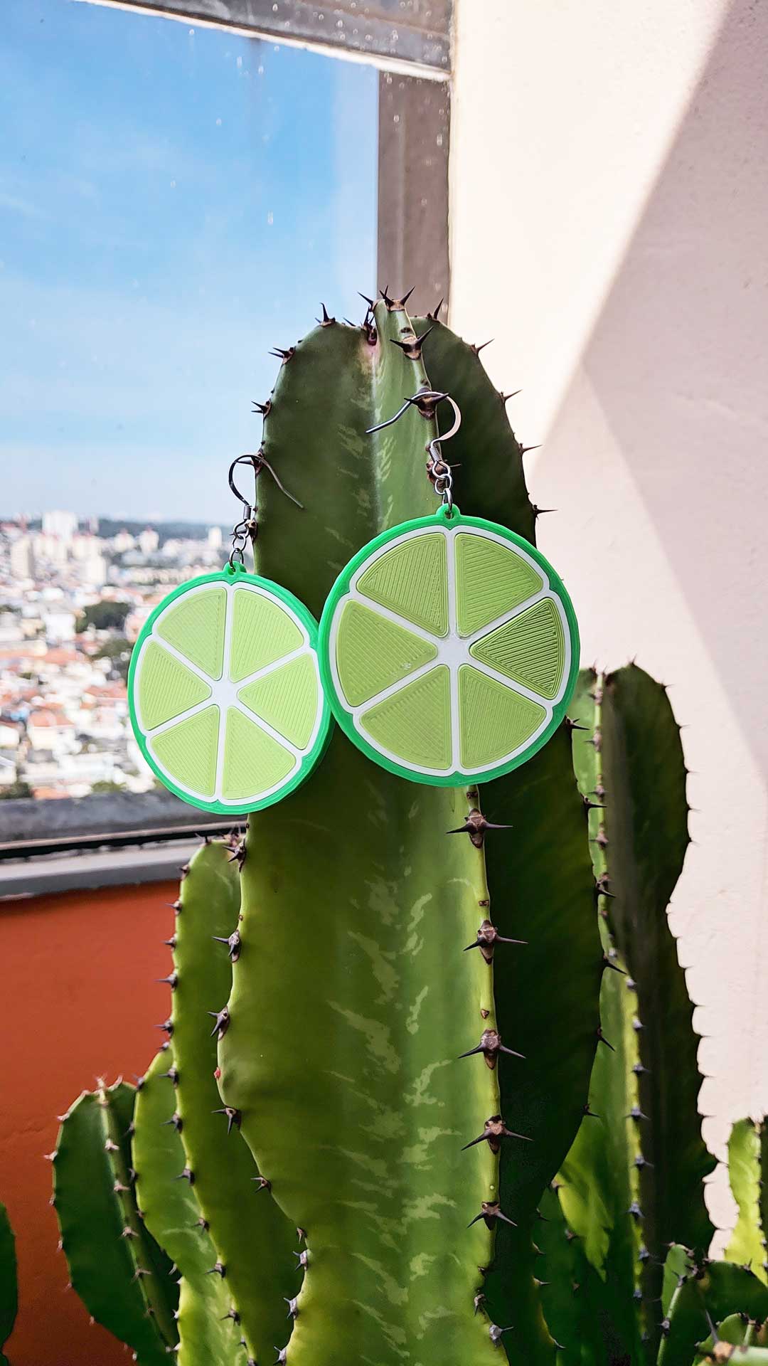 Lime earring