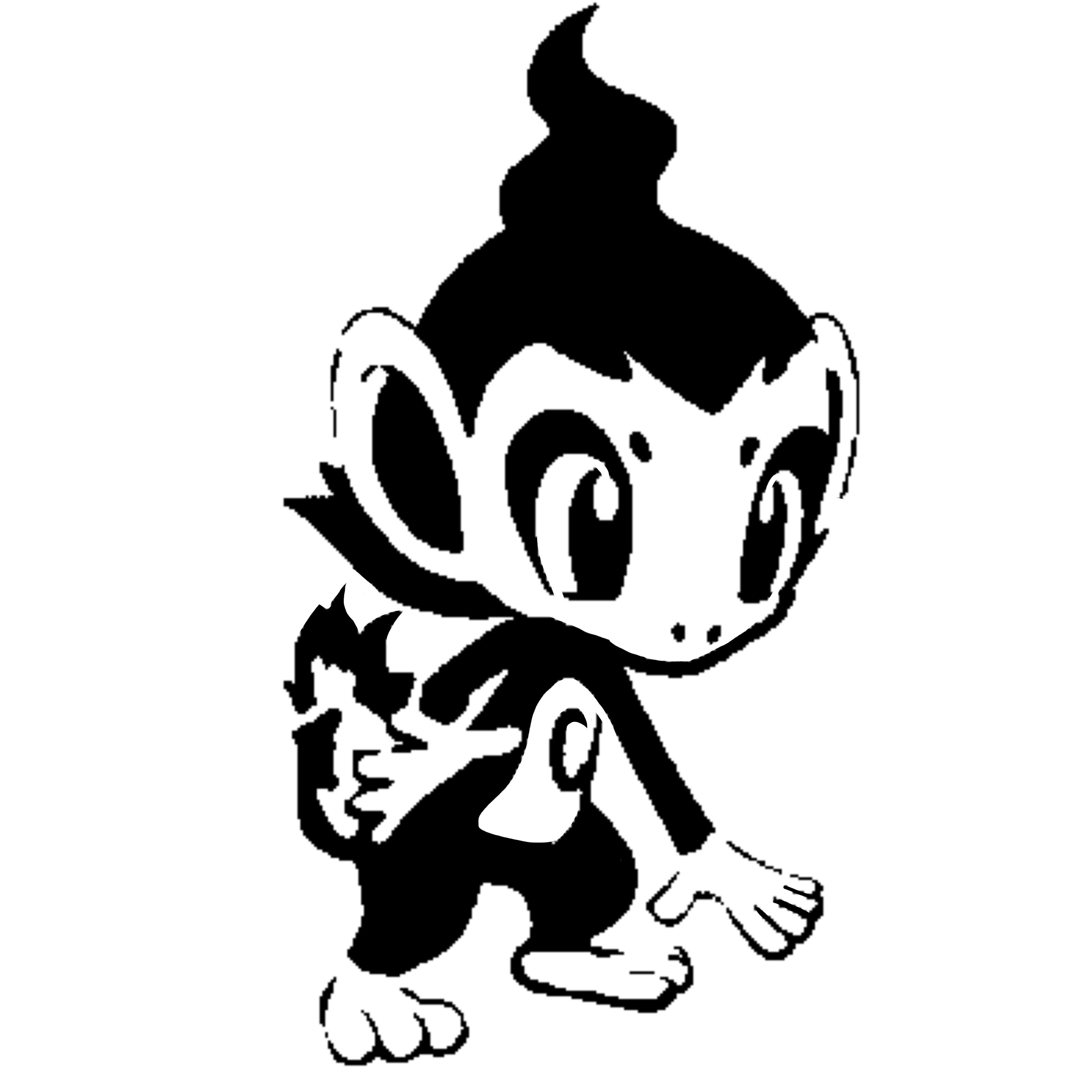 Chimchar stencil