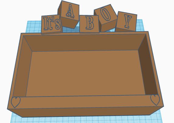 It's a Boy Keepsake Display