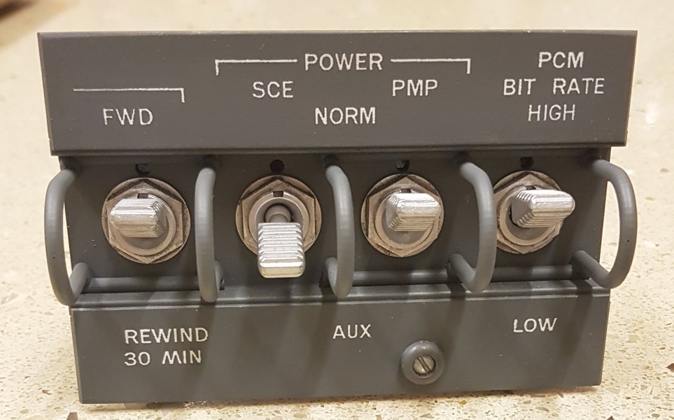 Apollo Command Module "SCE to AUX" panel