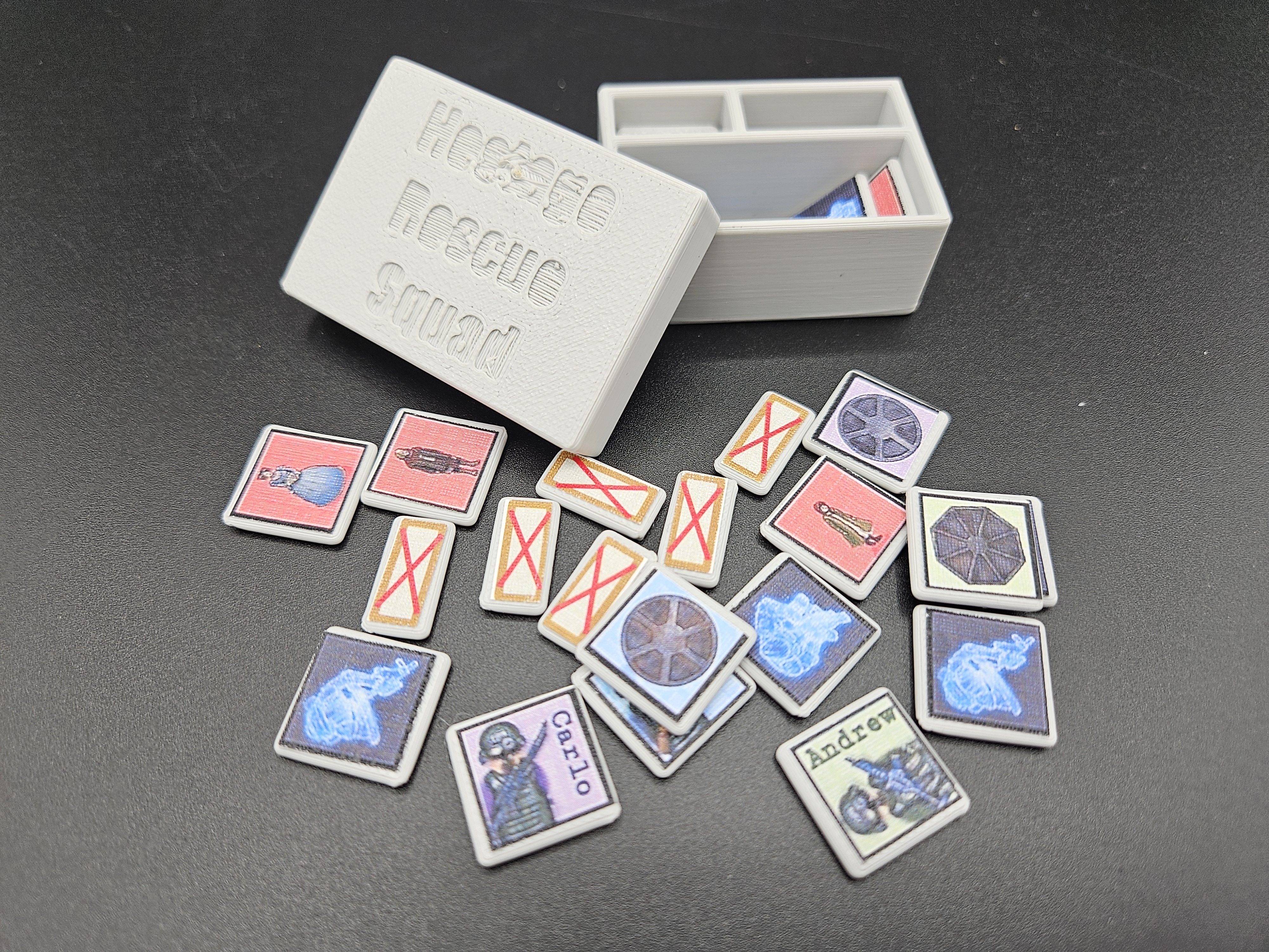 Hostage Rescue Squad wargame 2 mm counter bases and box