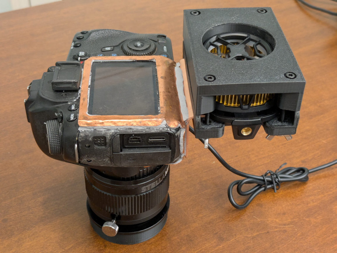 DSLR cooler for astrophotography based on Black Shark 4 Pro