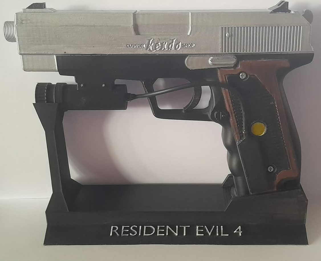 Pistol stand for leon kennedys pistol .Silver ghost .