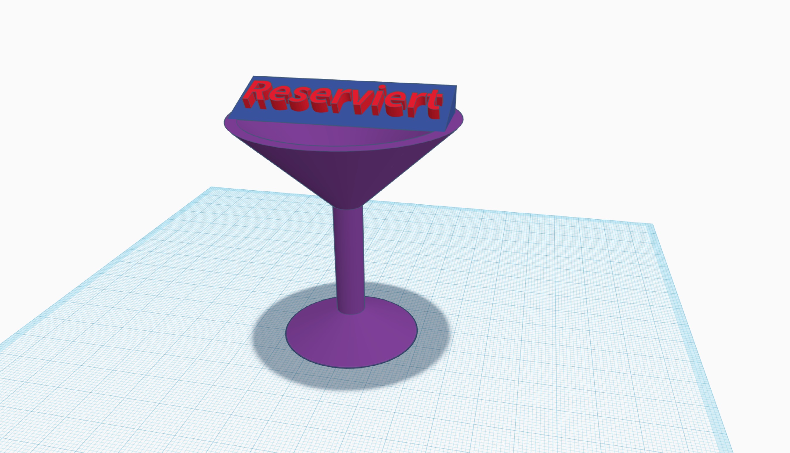 Reserviert Cocktailglas