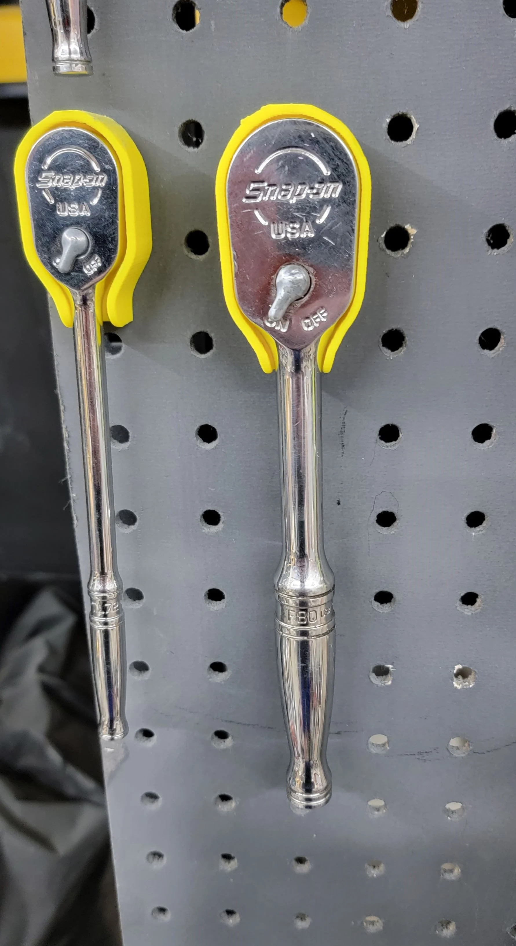 Pegboard Mount, fits Snap-on F80 3/8 dr ratchet (not a snap-on affiliated or approved design)