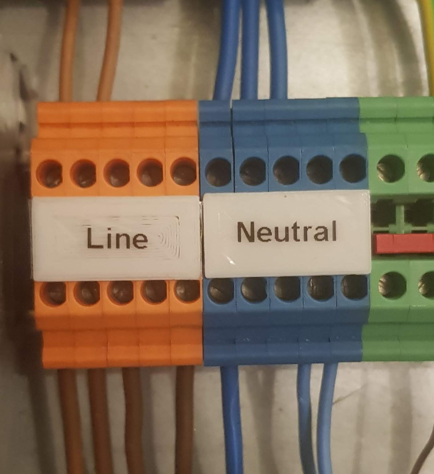 DIN Terminal Block Label - 5.2mm Pitch, 5 Pins