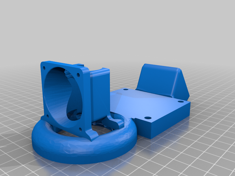 Nozzel Halter V6 mit Lüfter für 30mm alu Profil