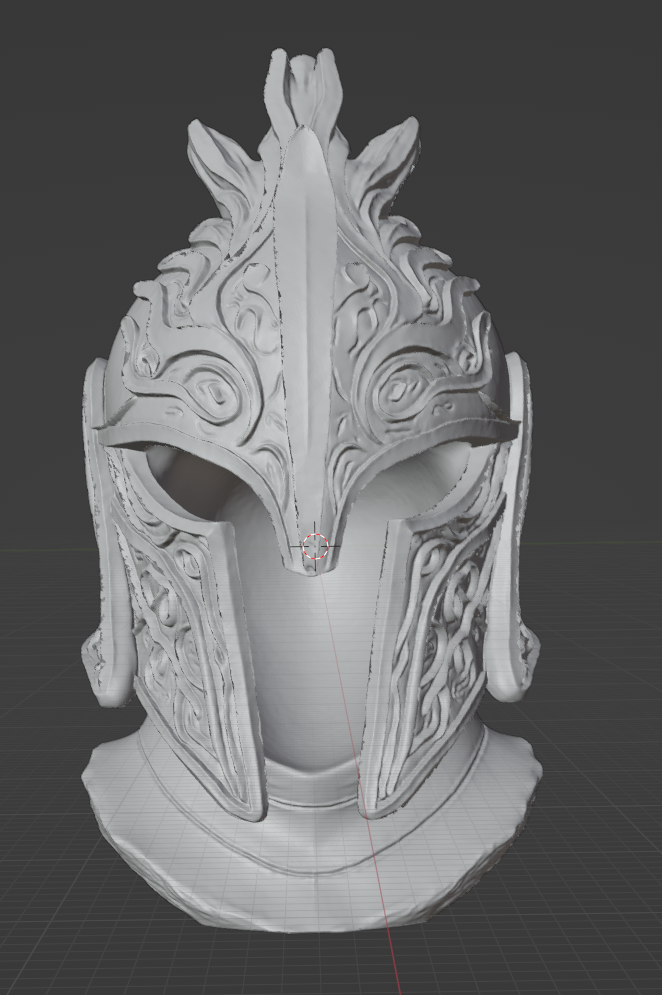 ELDEN RING STYLE HELMET BUST SCULPTED STONE  AFFECT