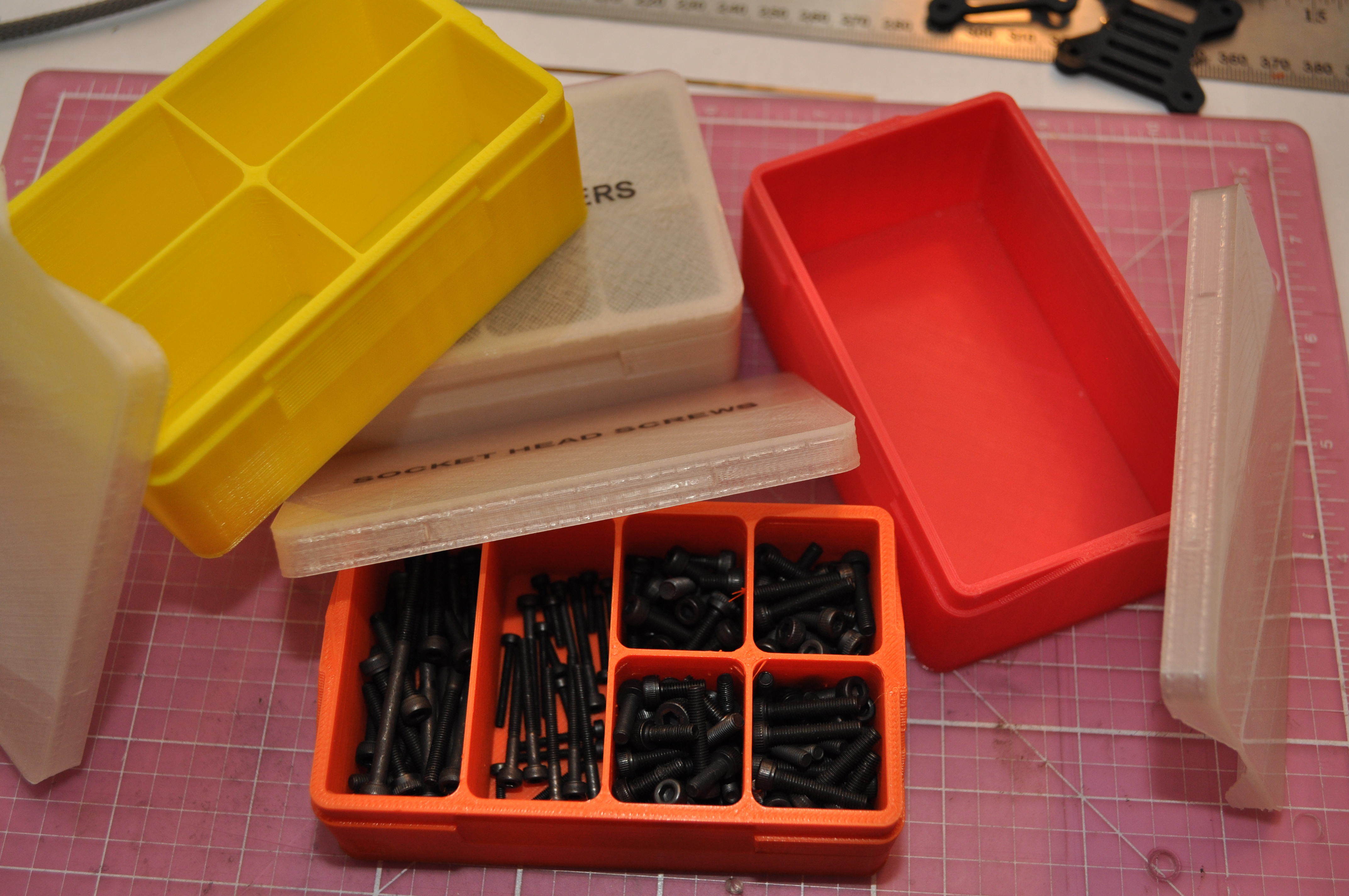Parts Box With Notched Lid