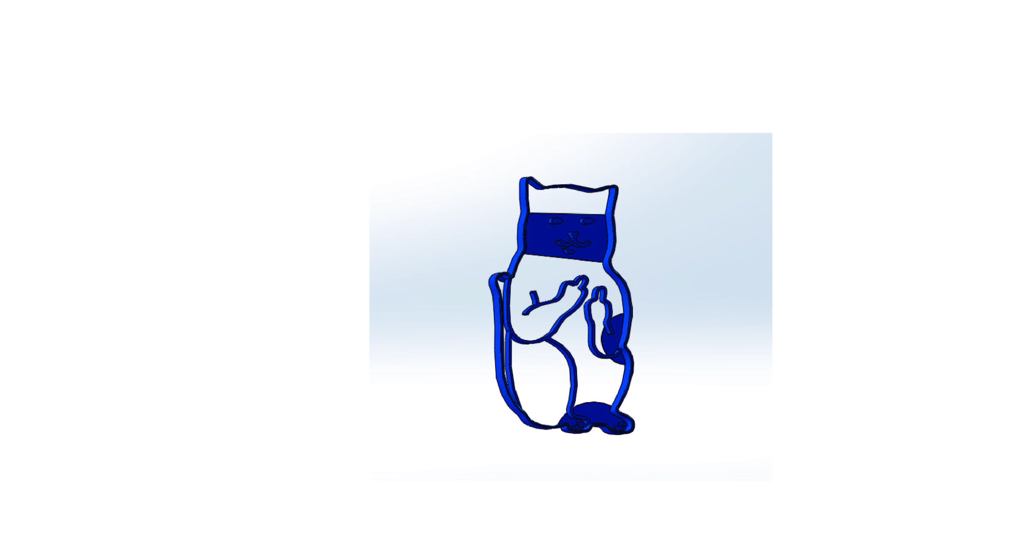 Cat giving the finger cookie cutter