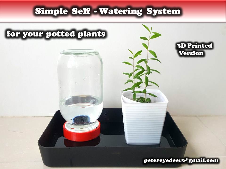 Simple Self-watering System for potted plants