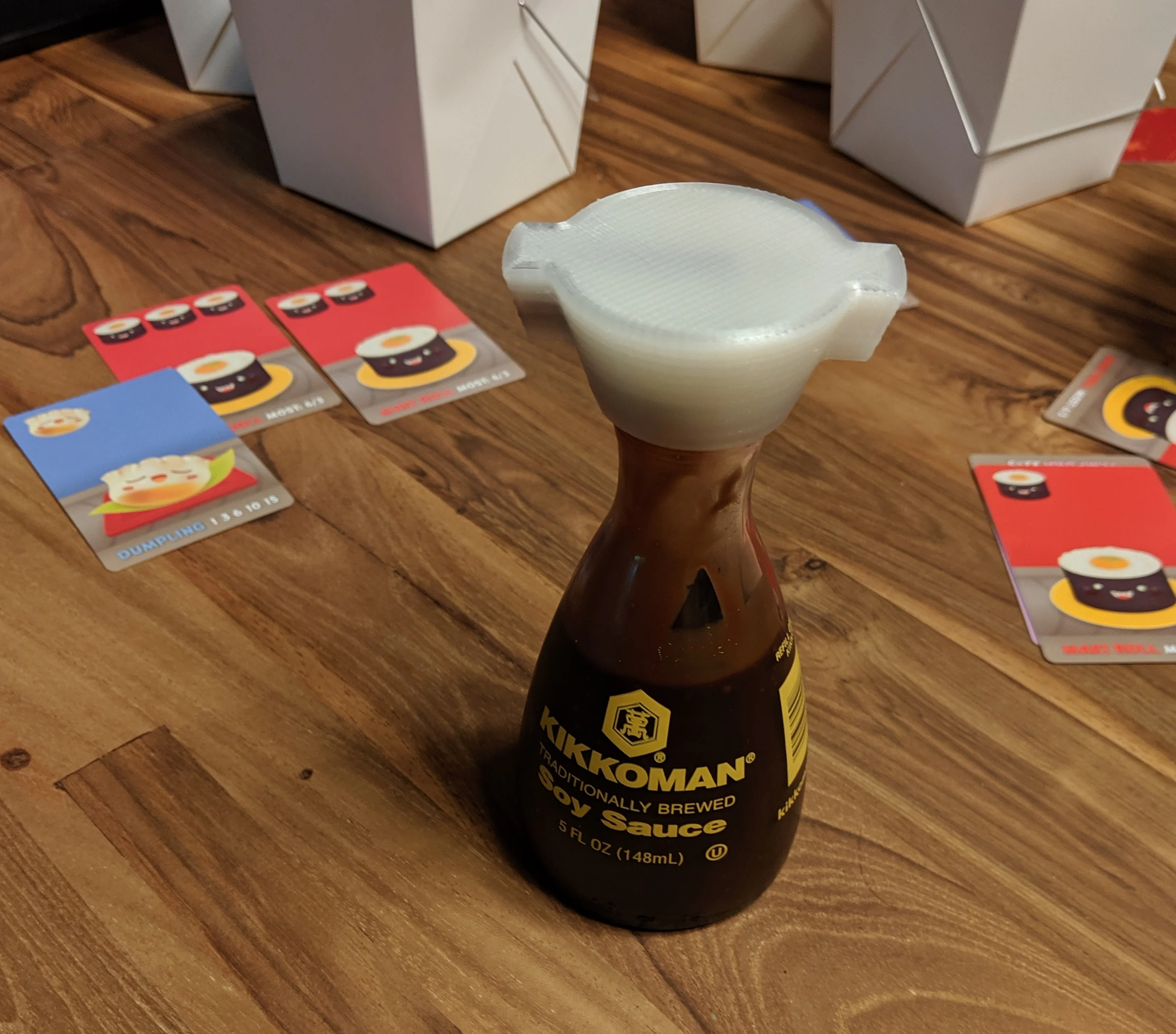 Large bore soy sauce top