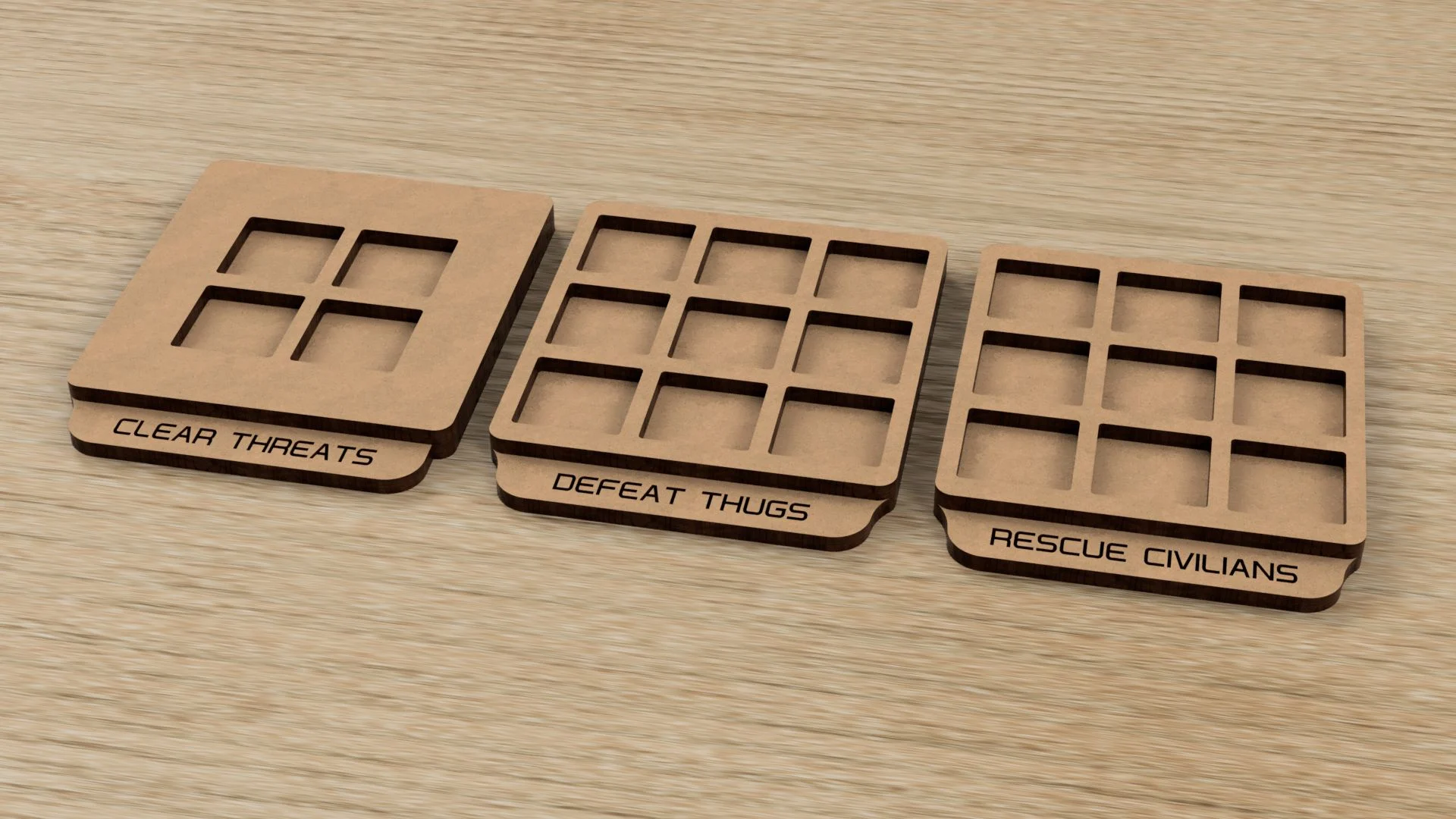 Marvel United Mission Trays, Laser Cut