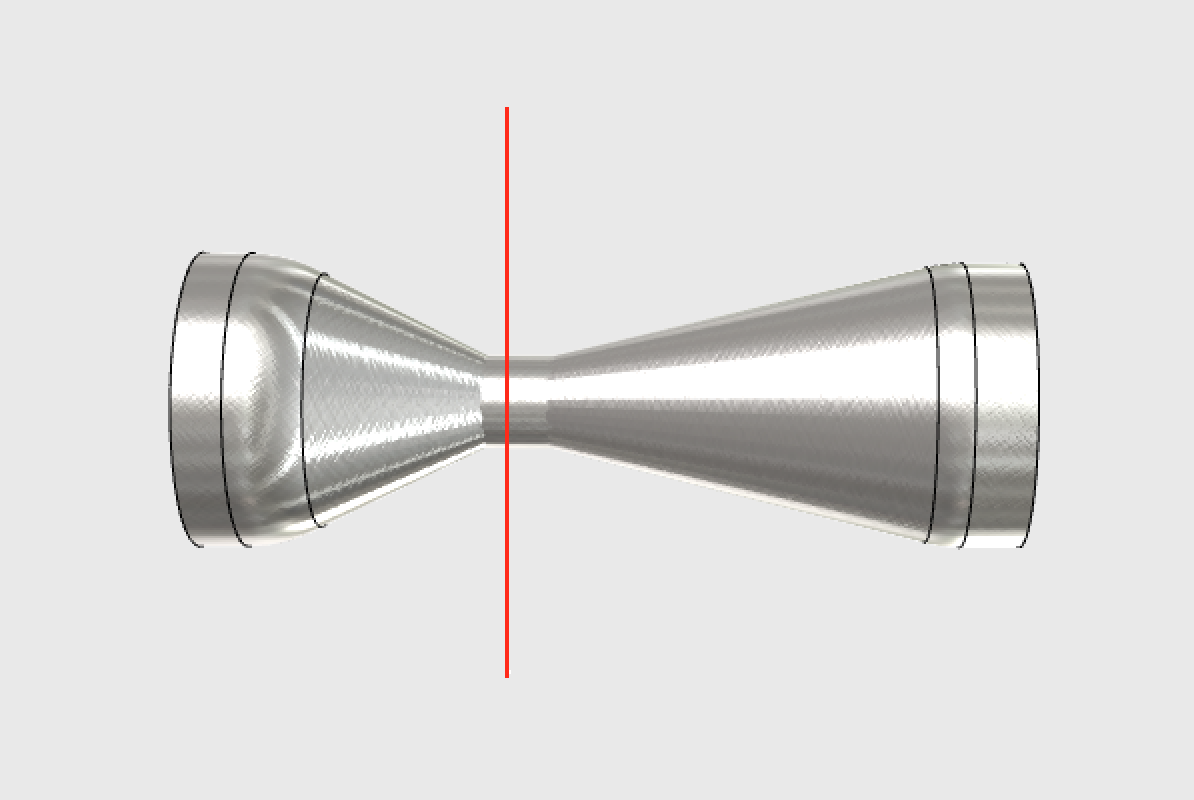 Convergent divergent nozzle mold