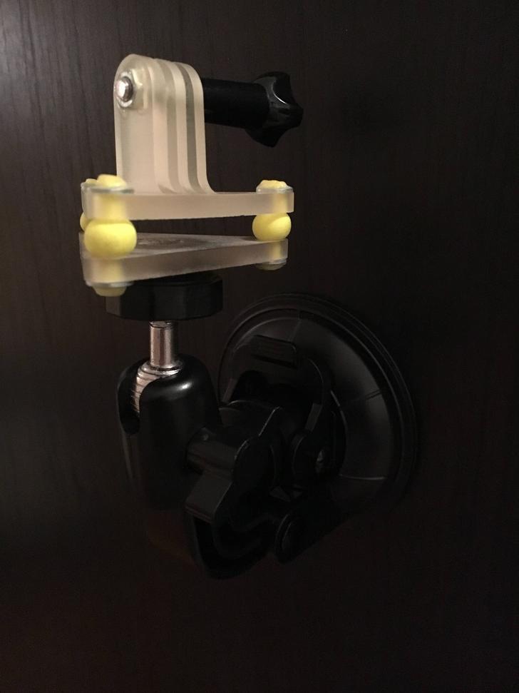 Vibration Damper Adapter for GoPro and Tripod thread - Redneck version