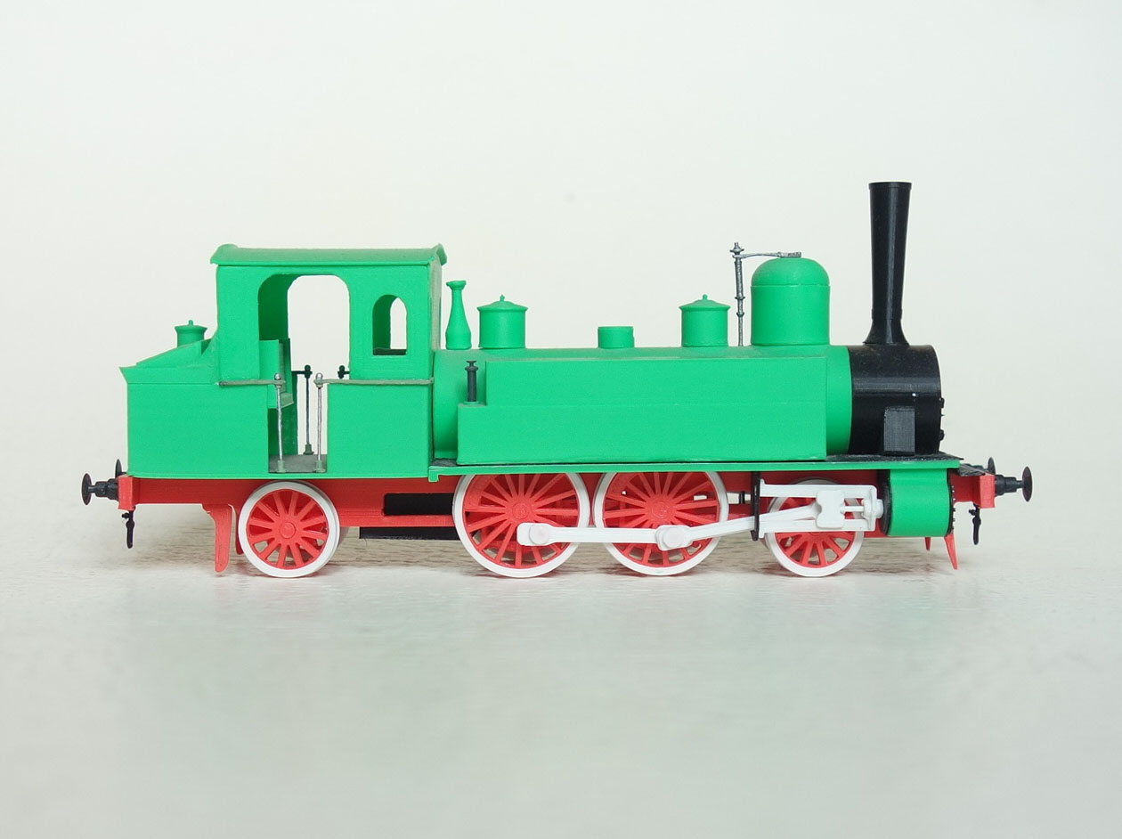 Resin parts for tank locomotive