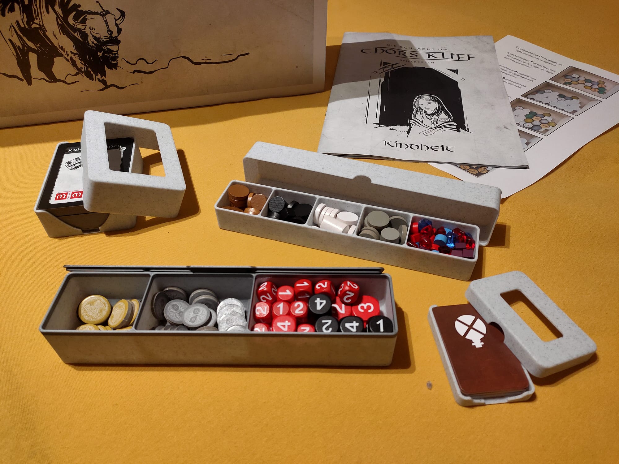 Trays and Boxes for the Boardgame "The Battle of Thor´s Kliff"
