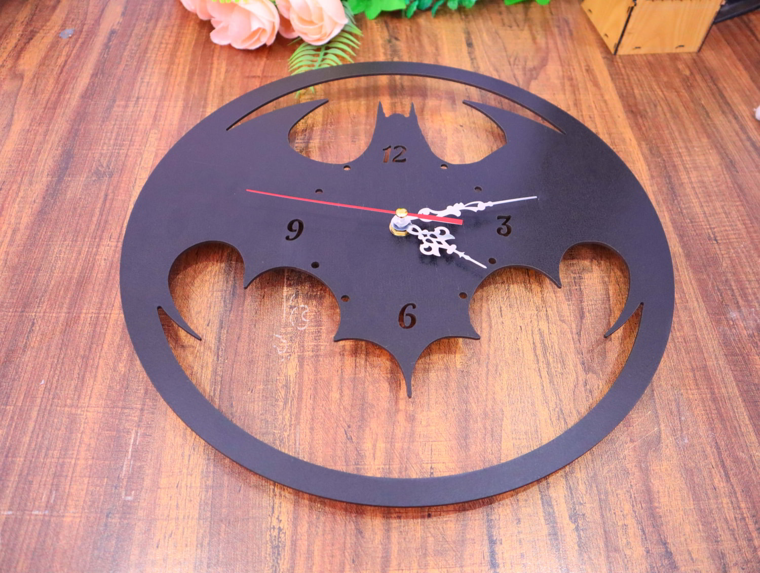 Laser Cut Batman Wall Clock Vector