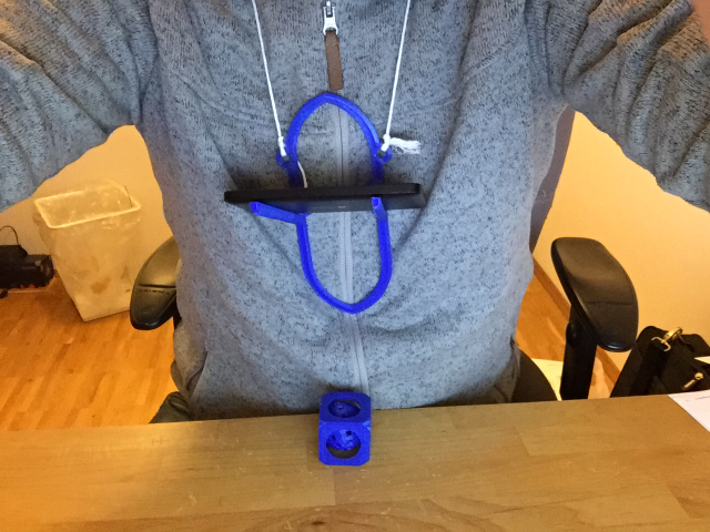Phone holder freehand:  Ego shot movie maker for presenting printed items