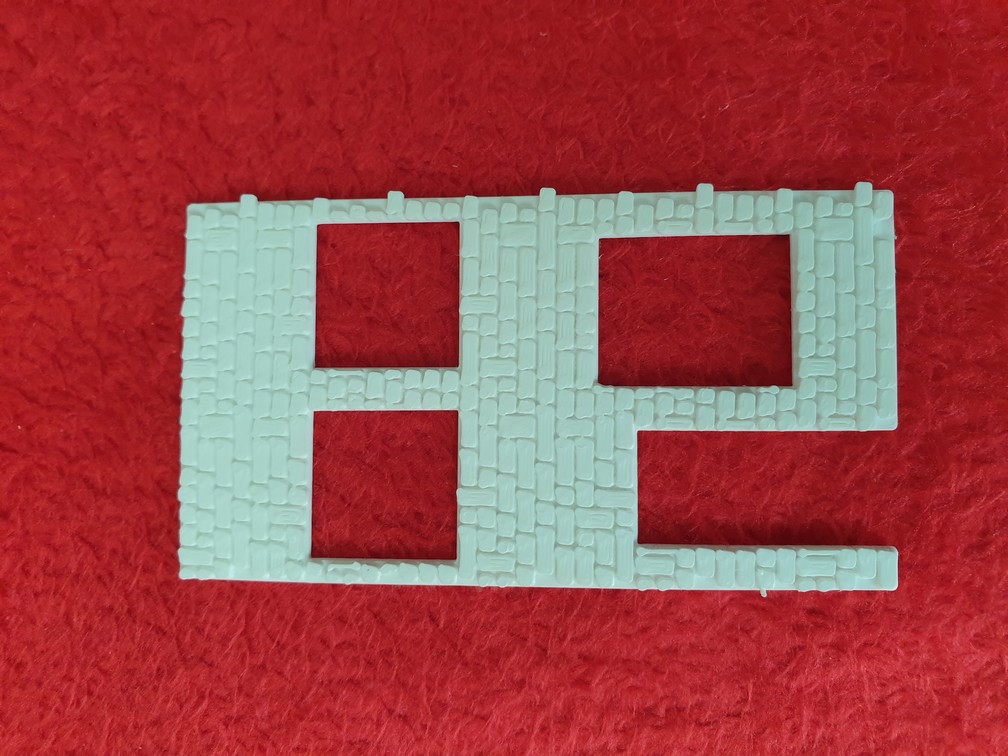 Simple stone facade HO (test) + part of roof