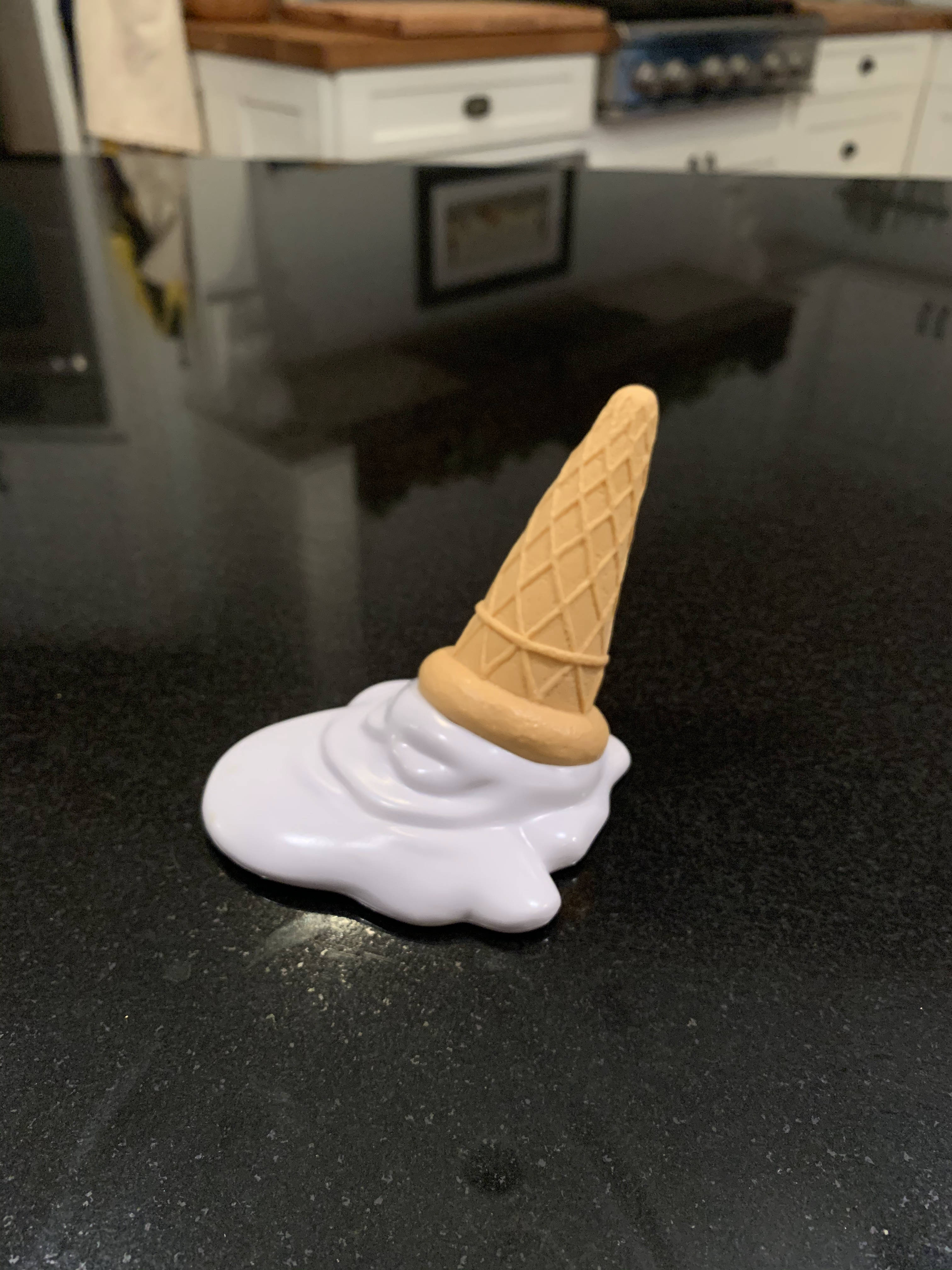 Dropped Icecream cone (dual and single color print)
